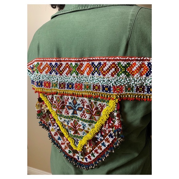 Custom Beaded Military Jacket 🐉📿 - Picture 1 of 5